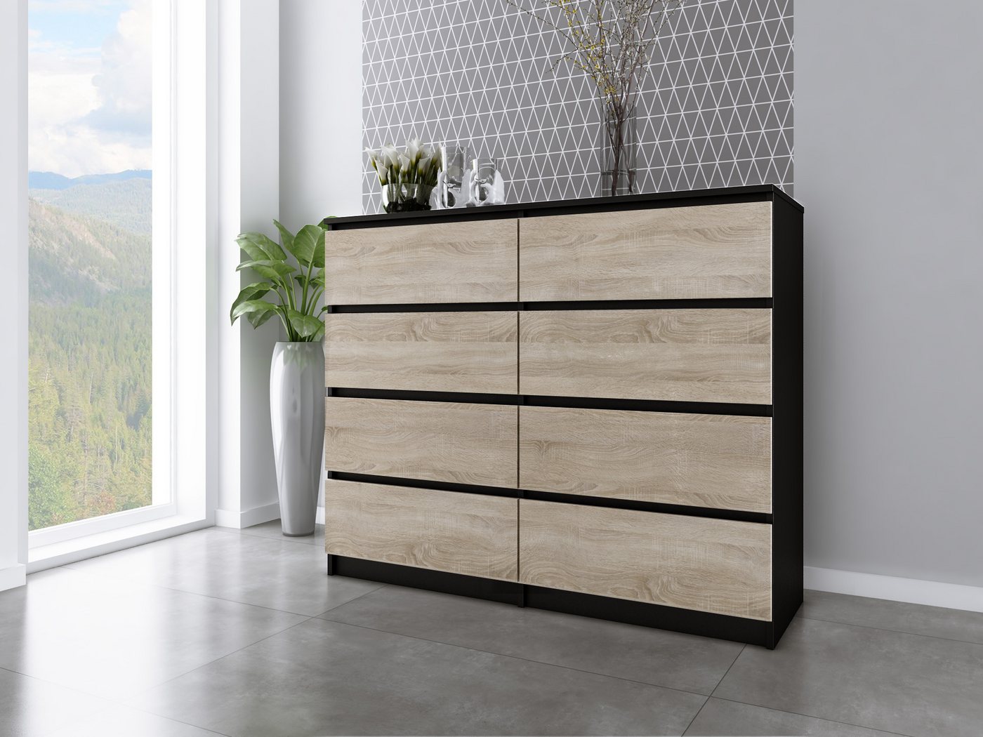 Faizee Möbel Schubkastenkommode ZOE Kommode mit 8 Schubladen - Modernes Design für Ihre Wohnräume von Faizee Möbel