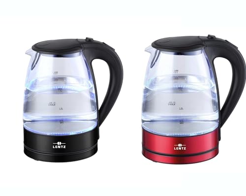 Faizee Möbel Wasserkocher 1,7 Liter Fassungsvermögen, 2200 W, Kabellose Verwendung (Stromversorgung über 360° drehbare Basisstation) (Schwarz) von Faizee Möbel