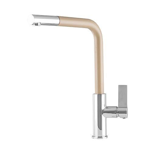 Waschtischarmatur SIDE Küchenarmatur 360° Schwenkbar Spültischarmatur (Beige) von Faizee Möbel