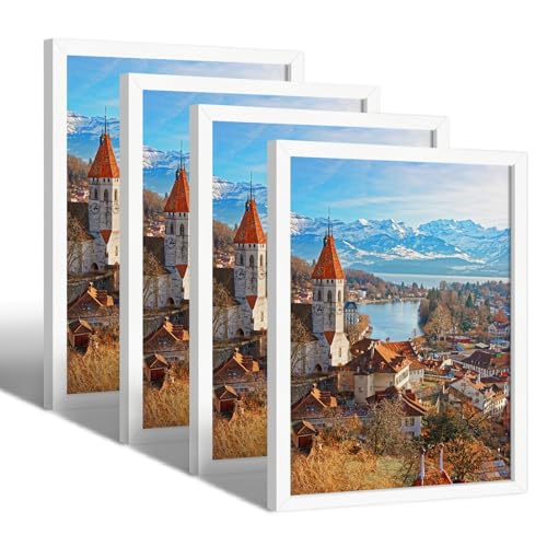 4 Pack Bilderrahmen Weiß,30x40cm Holz Fotorahmen,MDF Holz Rahmen, Posterrahmen mit Acrylglas, Wandrahmen für Haus Büro Galerie Porträt Foto Querformat or Vertikal 4 Pack Bilderrahmen Weiß,30x40cm Holz Fotorahmen,MDF Holz Rahmen, Posterrahmen mit Acrylglas, Wandrahmen für Haus Büro Galerie Porträt Foto Querformat or Vertikal von FajerminArt