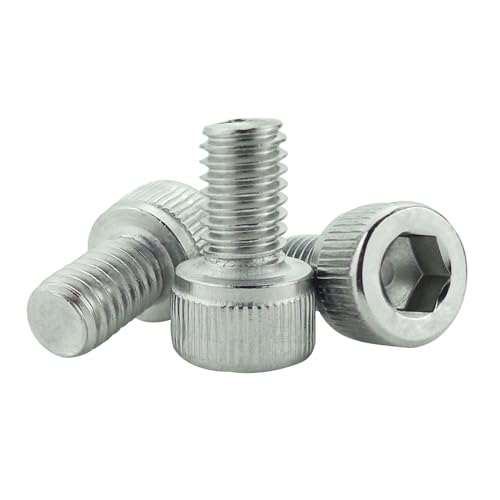 Fajoeda 20 Stück Zylinderschrauben mit Innensechskant M6 X 10 Zylinderkopfschrauben Schrauben Edelstahl 304 A2 -V2A M6 Sechskant Innensechskantschraube Vollgewinde Sechskantschrauben von Fajoeda