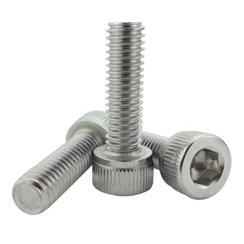 Fajoeda 20 Stück Zylinderschrauben mit Innensechskant M6 X 20 Zylinderkopfschrauben Schrauben Edelstahl 304 A2 -V2A M6 Sechskant Innensechskantschraube Vollgewinde Senkkopfschrauben von Fajoeda