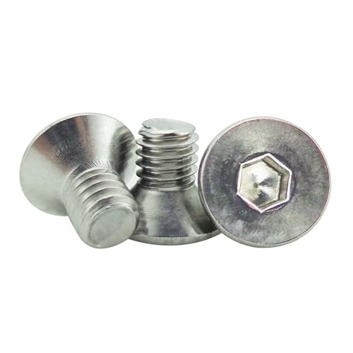 Fajoeda M6 x 10mm Senkkopfschrauben mit Innensechskant Schrauben, 40 Stück Senkkopfschrauben M6 edelstahl Vollgewinde A2 -V2A Senkschraube Edelstahlschrauben Fajoeda M6 x 10mm Senkkopfschrauben mit Innensechskant Schrauben, 40 Stück Senkkopfschrauben M6 edelstahl Vollgewinde A2 -V2A Senkschraube Edelstahlschrauben von Fajoeda