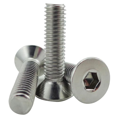 Fajoeda M6 x 25mm Senkkopfschrauben mit Innensechskant Schrauben, 20 Stück Senkkopfschrauben M6 edelstahl Vollgewinde A2 -V2A Senkschraube Edelstahlschrauben Fajoeda M6 x 25mm Senkkopfschrauben mit Innensechskant Schrauben, 20 Stück Senkkopfschrauben M6 edelstahl Vollgewinde A2 -V2A Senkschraube Edelstahlschrauben von Fajoeda