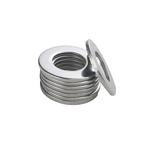 Fajoeda 25 Stück Unterlegscheiben Flache M10,Groß Beilagscheiben Edelstahl M10 A2 V2A 304 Unterlegscheibe für Schrauben, Muttern, Gewindestange, M10 x20mm x1.5mm von Fajoeda