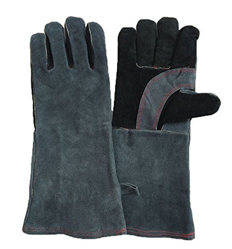 1 Paar Arbeitshandschuhe Sicherheitshandschuhe Schweißschutzhandschuhe Aus Leder Schnittfeste Küchen Handschuhe Hitzeschutz Handschuh Rutschfeste für Zuhause und Arbeit von FakeFace