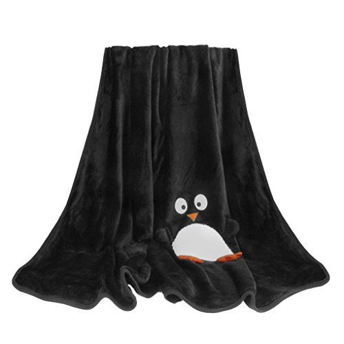 FakeFace Weiche Kuscheldecke Sofa Decke Wolldecke mit Weihnachten-Motiv Bettdecke Blankets für Damen Herren Kinder Schlafzimmer Sofa Auto in alle Jahreszeit 120x160CM-Pinguin von FakeFace