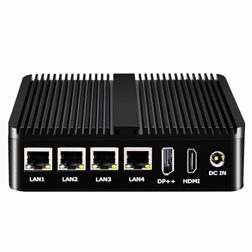 12th Gen Firewall Micro Appliance,4X i226-V 2.5G LAN Fanless Mini PC Celeron N100,2*COM,6* USB, HDMI, DP, Ethernet AES-NI VPN Router Support pfsense Openwrt, WiFi Slot,16GB DDR4 512GB SSD 12th Gen Firewall Micro Appliance,4X i226-V 2.5G LAN Fanless Mini PC Celeron N100,2*COM,6* USB, HDMI, DP, Ethernet AES-NI VPN Router Support pfsense Openwrt, WiFi Slot,16GB DDR4 512GB SSD von FakestarPC