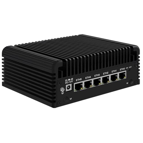 6 LAN 2.5G Firewall Router 12th Gen Inṭel N100 6X i226-V Fanless Mini PC DDR5 2xHDMI2.1 USB3.2 Type-C pf-Sense Proxmox,16GB DDR5 1TB NVMe 6 LAN 2.5G Firewall Router 12th Gen Inṭel N100 6X i226-V Fanless Mini PC DDR5 2xHDMI2.1 USB3.2 Type-C pf-Sense Proxmox,16GB DDR5 1TB NVMe von FakestarPC