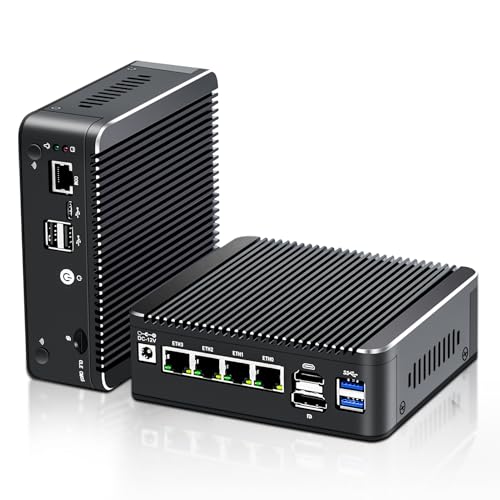 FakestarPC 12. Generation in¨el N100 2,5G Soft Router 4X i226 – V LAN, 1 x COM RJ45, 6usb, 1hdmi, 1dp, ohne Lüfter Mini PC Firewall Computer Typ – C pfsense PVE esxi von FakestarPC