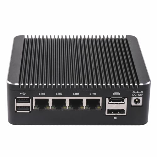 FakestarPC 4 LAN i226 2,5 G Firewall Mini – PC mit Pare – Feuer ohne Lüfter N150 (Upgrade N100, 4c / 4T, bis zu 3,6 GHz) Server ddr4 nvme Typ – C PF Sense opnsense AES – nein von FakestarPC