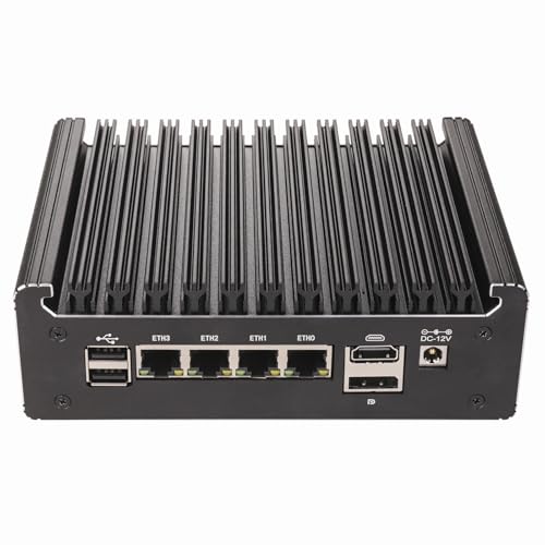 FakestarPC 4 LAN i226 2,5 G Firewall Mini – PC mit Pare – Feuer ohne Lüfter N150 (Upgrade N100, 4c / 4T, bis zu 3,6 GHz) Server ddr4 nvme Typ – C PF Sense opnsense AES – nein von FakestarPC
