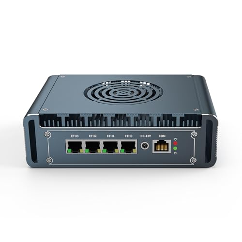 FakestarPC Firewall Micro Device N150, Lüfter aus Aluminium 4 x i226 2,5 G LAN, 4 x USB, 1 x COM, 1 x HDMI, 1 x DP, pfsen – se PVE Pare – Computer-Feuerstelle Mini PC ohne RAM ohne SSD von FakestarPC
