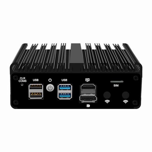 FakestarPC Firewall Micro Elektrohaushaltsgerät Core J6412,4X i226 – V 2,5 G Mini PC ohne Lüfter, 4 x USB, HDMI, DP, 1 x RJ45 COM, WiFi Solt PC Industrial, 8 GB Ddr4 128 GB SSD von FakestarPC