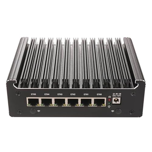 Firewall Micro Appliance Inṭel N150（Upgraded N100, 4C/4T）,6xi226-V 2.5G Fanless Firewall Mini PC Type-C 4xUSB SATA Proxmox pf-Sense,Barebone von FakestarPC