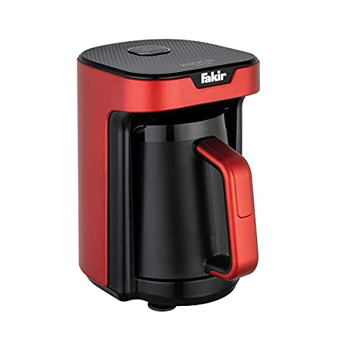 Fakir 9257001 Kaave Mono - Türkische Mokka-Maschine für Zuhause & das Büro I Elektrische Kaffeemaschine mit Messlöffel I One-Touch-Control I 280 ml Behälter für 4 Tassen I Rot I 535 Watt von Fakir