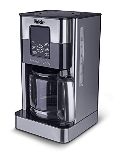 Fakir 9233001 Aroma Grande / Kaffeemaschine, Filterkaffeemaschine mit Glaskanne, mit Touch-Display, Wasserstandsanzeige, bis zu 12 Tassen, Edelstahl silber - 1000 Watt von Fakir