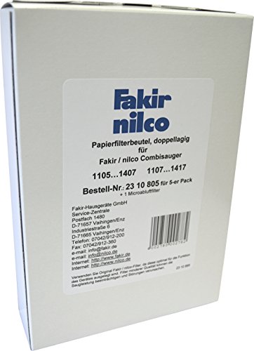 Fakir Combisauger 1107 Papierfilter Pack A 5 von Fakir