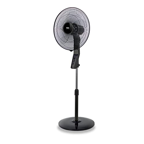 Fakir premium VC 46 S – Höhenverstellbarer leiser Standventilator mit Fernbedienung & 3 Leistungsstufen I Ventilator mit 90 °Oszillation & Timer I Höhenverstellbar von 110-155 cm I 60 Watt von Fakir