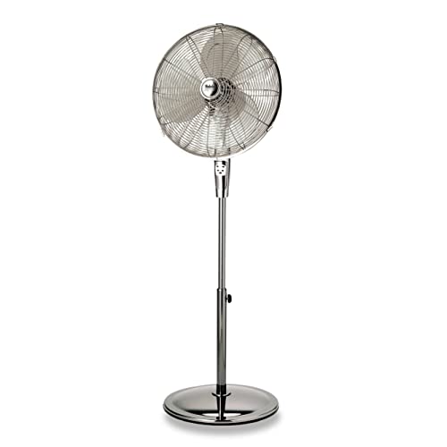 Fakir prestige VL 45 GF – Höhenverstellbarer Standventilator mit Fernbedienung & 3 Leistungsstufen I Ventilator mit 75 °Oszillation & Timer I Höhenverstellbar von 100 - 135 cm I Gun Metal I 60 Watt von Fakir