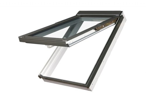 66 x 118 - Kunststoff FAKRO PPP-V U3 preSelect®- Klapp-Schwingfenster mit EDR für Dachziegel von Fakro
