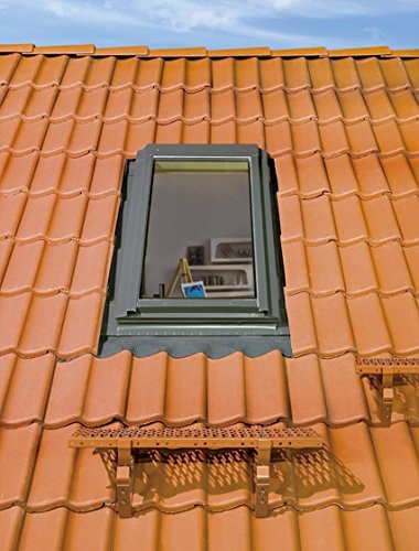 FAKRO Thermoisolations Ausstiegsfenster 66x98 FWR U3 + Eindeckrahmen (Anschlag rechts von aussen) Dachausstieg Dachluke Ausstieg Dachausstiegsfenster von Fakro