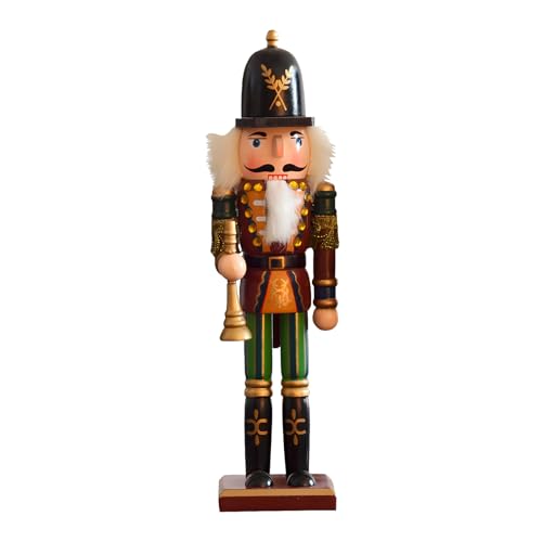 Falafoty Nussknacker aus Holz Weihnachts Nussknacker Figur 30 cm Soldat Nussknacker Ornament Nussknacker Marionette Puppe für Weihnachtsfeier von Falafoty