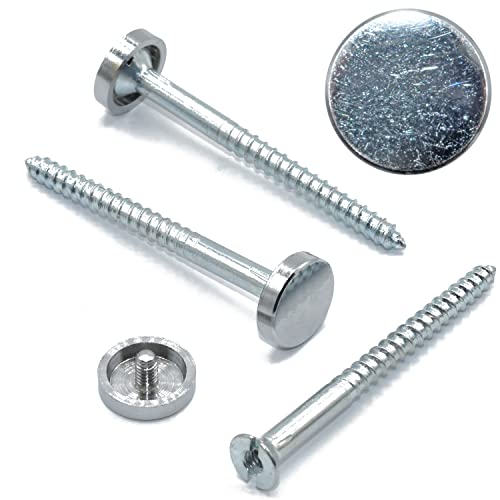 Badezimmerspiegel-Befestigungen, 8 Stück aus massivem Messing, mit 2 Zoll Schrauben (5,1 cm) von Falcon Workshop Supplies