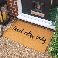 Good Vibes Only Fußmatte Personalisierte Kokosnuss-Willkommensmatte von FalkelDesign