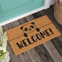 Panda Willkommen Fußmatte Personalisierte Kokosfaser Matte von FalkelDesign