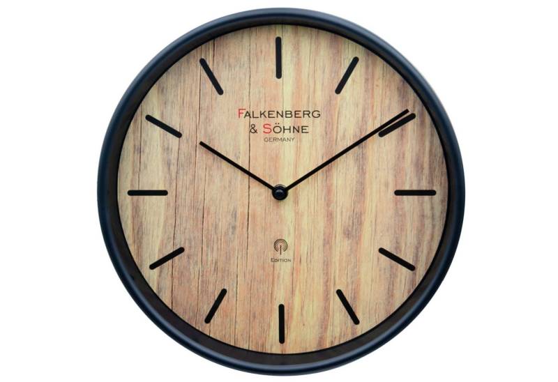 Falkenberg & Söhne Funkwanduhr Design Funkwanduhr 30 cm Lautloses Quarzuhrwerk von Falkenberg & Söhne