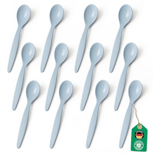 Bio Löffel 12er Set – 14 cm Mehrweglöffel BPA-frei, spülmaschinengeeignet & recycelbar – aus Zuckerrohr, leicht & schadstofffrei – ideal für Kinder, Picknick & Alltag – Made in Germany - Hellblau Bio Löffel 12er Set – 14 cm Mehrweglöffel BPA-frei, spülmaschinengeeignet & recycelbar – aus Zuckerrohr, leicht & schadstofffrei – ideal für Kinder, Picknick & Alltag – Made in Germany - Hellblau von Falkenhorn