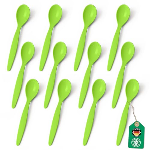 Bio Löffel 12er Set – 14 cm Mehrweglöffel BPA-frei, spülmaschinengeeignet & recycelbar – aus Zuckerrohr, leicht & schadstofffrei – ideal für Kinder, Picknick & Alltag – Made in Germany - Hellgrün Bio Löffel 12er Set – 14 cm Mehrweglöffel BPA-frei, spülmaschinengeeignet & recycelbar – aus Zuckerrohr, leicht & schadstofffrei – ideal für Kinder, Picknick & Alltag – Made in Germany - Hellgrün von Falkenhorn