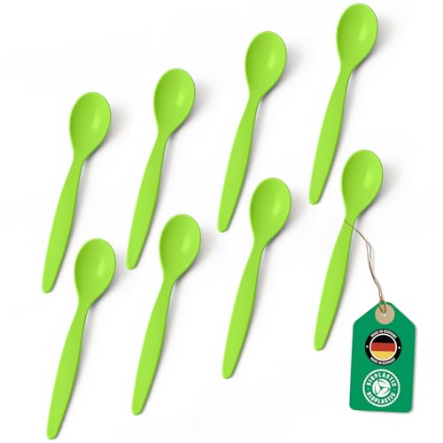Bio Löffel 8er Set – 14 cm Mehrweglöffel BPA-frei, spülmaschinengeeignet & recycelbar – aus Zuckerrohr, leicht & schadstofffrei – ideal für Kinder, Picknick & Alltag – Made in Germany - Hellgrün Bio Löffel 8er Set – 14 cm Mehrweglöffel BPA-frei, spülmaschinengeeignet & recycelbar – aus Zuckerrohr, leicht & schadstofffrei – ideal für Kinder, Picknick & Alltag – Made in Germany - Hellgrün von Falkenhorn