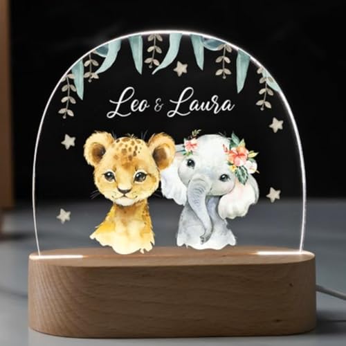 Fallover Personalisierte Geschenk zur Geburt, Nachtlichter für Babys, mit süßem Tierprint und Namen, Babygeschenke zur Geburt Mädchen Junge, Geschenk zur Geburt, Nachtlicht Baby mit Wunschnamen Fallover Personalisierte Geschenk zur Geburt, Nachtlichter für Babys, mit süßem Tierprint und Namen, Babygeschenke zur Geburt Mädchen Junge, Geschenk zur Geburt, Nachtlicht Baby mit Wunschnamen von Fallover