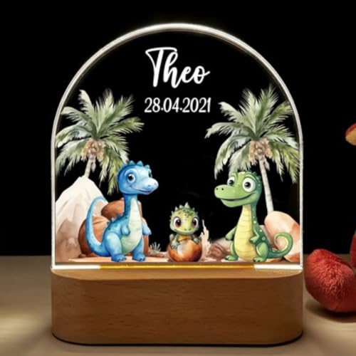 Fallover Personalisiertes Nachtlicht Baby mit Namen, Individuelle Nachttischlampe Kinder, Mit Niedlichem Tiermotiv Geschenke Kinder zur Taufe, Babygeschenke, Geburt, Weihnachts, Tiermotiv 3 von Fallover