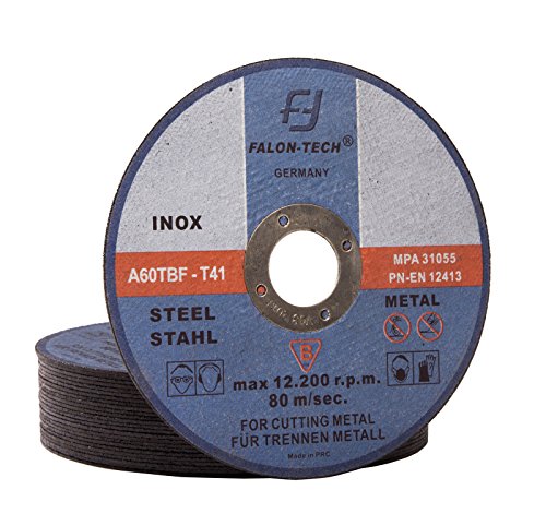 25x Metalltrennscheiben Flexscheiben Stahl Edelstahl 125 x 2,5 (25-TAR-MET-125x2,5) von Falon-Tech