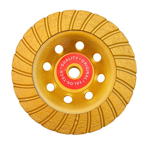 Diamant Schleiftopf Schleifteller für Beton 125/115 mit M14/ohne Gewinde(TAR-G) (125 mm M14) von Falon-Tech