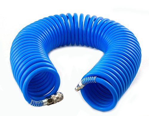 Druckluftschlauch Spiralschlauch Luftschlauch 8x12mm Schlauch 15m 7bar (8x12x15) von Falon-Tech