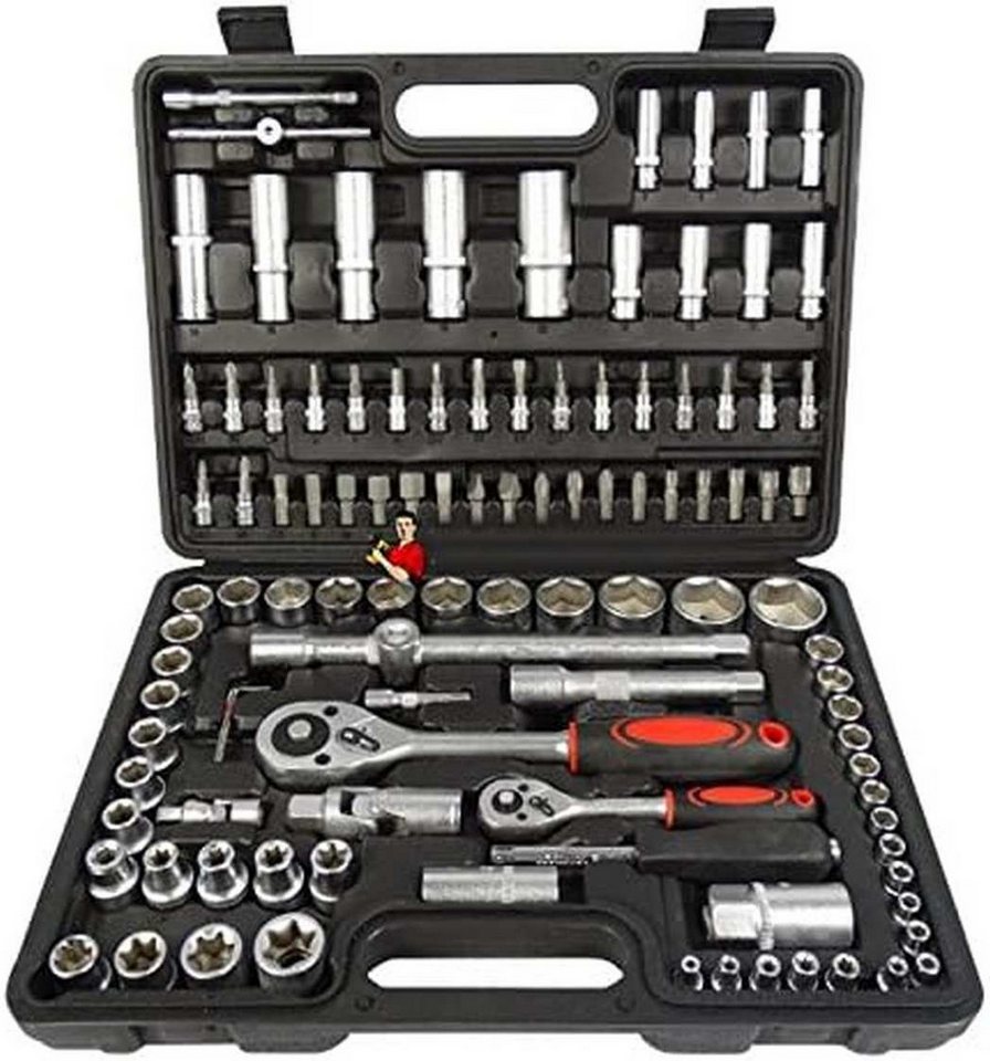 Falon-Tech Bit- und Steckschlüsselset Steckschlüssel Satz Ratschenkasten Werkzeug Koffer Set Nüsse, 108-St. Falon-Tech Bit- und Steckschlüsselset Steckschlüssel Satz Ratschenkasten Werkzeug Koffer Set Nüsse, 108-St. von Falon-Tech