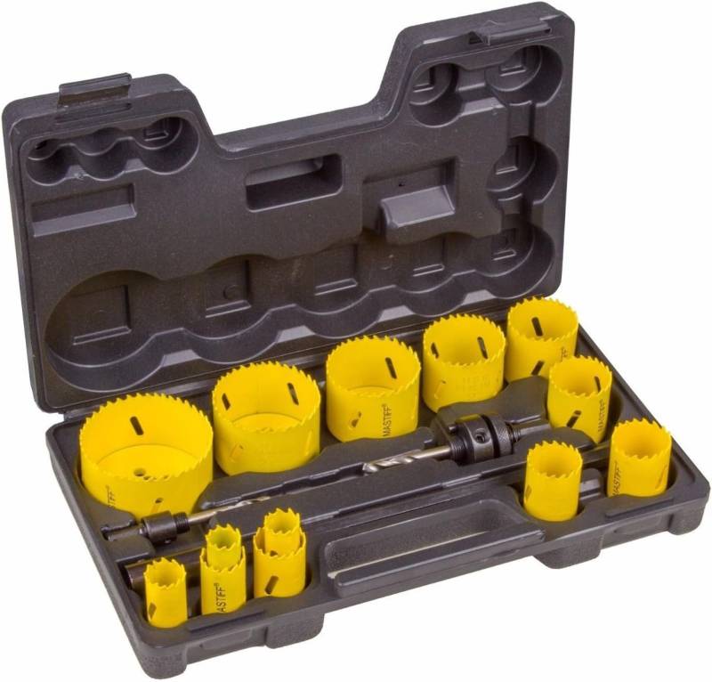 Falon-Tech Bohrkrone HSS Bi Bohrkrone Metall Dosenbohrer Lochbohrer Lochsäge 17tlg Set, 17-tlg. Falon-Tech Bohrkrone HSS Bi Bohrkrone Metall Dosenbohrer Lochbohrer Lochsäge 17tlg Set, 17-tlg. von Falon-Tech