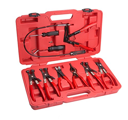 Falon-Tech Schlauchklemmenzange Schlauchschellenzange Set Zangen Schlauchschelle 11 (FT4029) von Falon-Tech