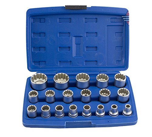 Steckschlüssel Werkzeug Nusse Nuss Spline Vielzahn Satz Set 1/2"8-32 (NAS-19FT) von Falon-Tech