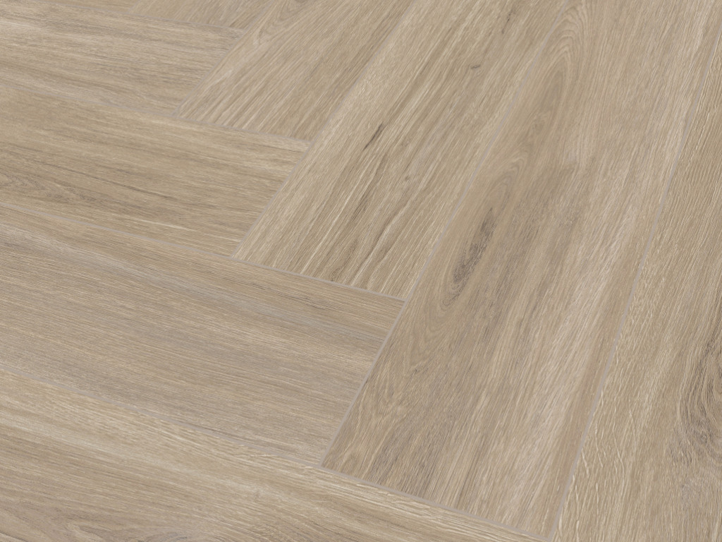 Falquon Vinylboden The Floor SPC Herringbone Tuscon Eiche P6001 Fischgrät - 6 mm stark, Klick-Verbindung, integrierte Dämmung, Strukturiert, von Falquon