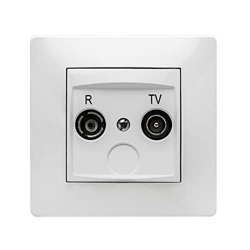 FAMATEL – Anschluss R-TV | Einbaudose | Serie Habitat 15 | Einfache Installation | Hohe Wasserdichte des Produkts | Halogenfrei | Weiß FAMATEL – Anschluss R-TV | Einbaudose | Serie Habitat 15 | Einfache Installation | Hohe Wasserdichte des Produkts | Halogenfrei | Weiß von Famatel