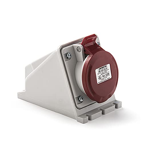 FAMATEL - Aufputzdose IP44 | 3P+N+T | 16A | 380-415V | Rot von Famatel