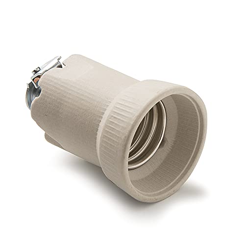 FAMATEL - Lampenfassung Keramik I Glühbirnen E-40 I Träger 3/8G I Weiß von Famatel