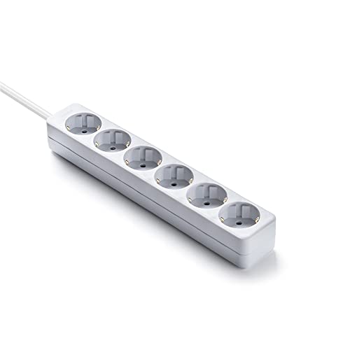 FAMATEL – Leiste Ecosockets 6 Steckdosen I 1,5 Meter I Bis 3680W I Kindersicherung I Ausrichtung der Steckdosen auf 45º I Verhindert versteckten Verbrauch I Weiß FAMATEL – Leiste Ecosockets 6 Steckdosen I 1,5 Meter I Bis 3680W I Kindersicherung I Ausrichtung der Steckdosen auf 45º I Verhindert versteckten Verbrauch I Weiß von Famatel