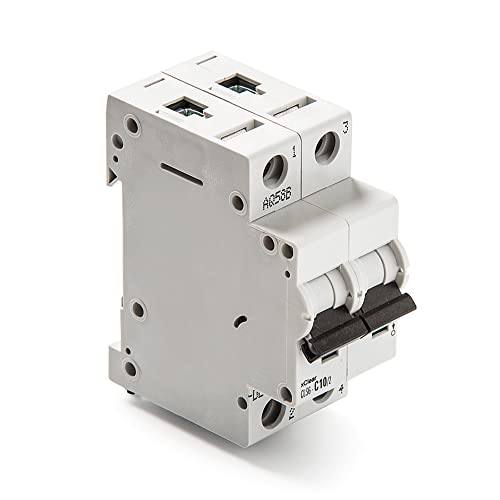 FAMATEL - Thermomagnetischer Schalter | 1 Pol + 1 Neutrum | 10 Ampere | Grau von Famatel