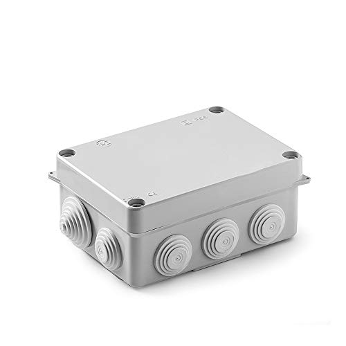 FAMATEL – Wasserdichte Abzweigdose IP55 | Deckel verschraubt | Mit Kegel | 152 x 110 x 63 | Grau von Famatel